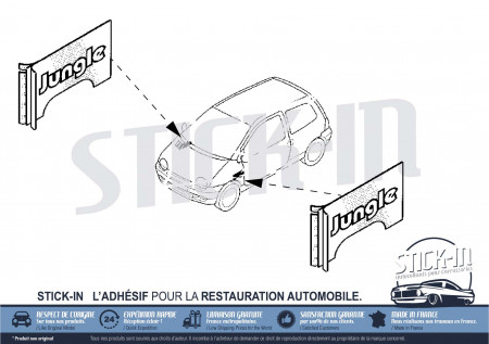 STICK-IN autocollants pour carrosseries