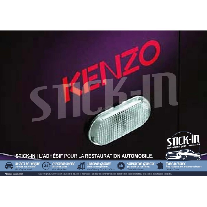 Adesivo "Kenzo". Logo per il bagagliaio o i parafanghi anteriori sopra gli indicatori di direzione laterali - Renault Twingo 1 (