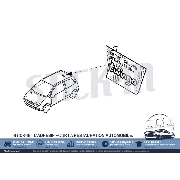 Sticker Stickers Renault Twingo 1 United Colors Of Benetton