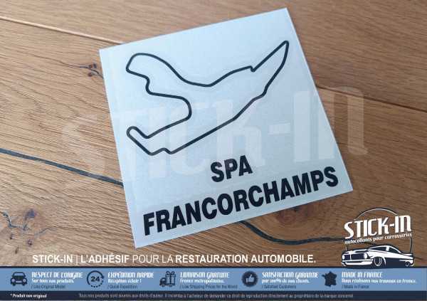 Etiqueta adhesiva de seguimiento del circuito del automóvil - SPA FRANCORCHAMPS