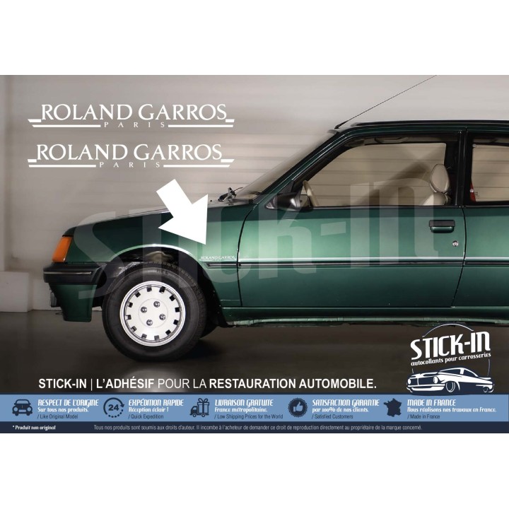 Peugeot 205 Roland Garros Paris Cabriolet Autocollants Stickers