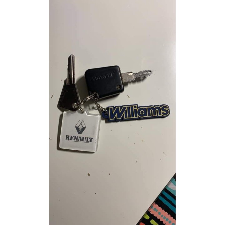 Porte Clés - Renault Clio Williams - Monogramme "Williams" en PVC souple