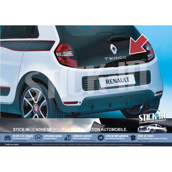 Autocollant "Twingo" Monogramme de Coffre - Renault Twingo 3 (2014-2024)