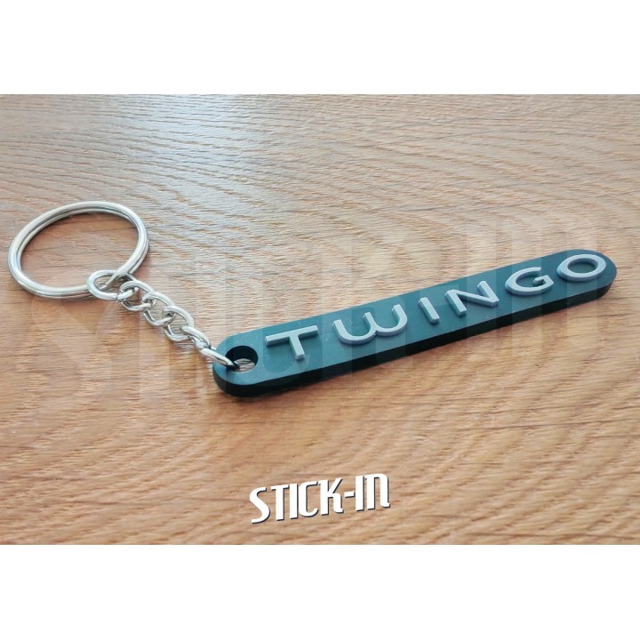 Porte Clés - Renault Twingo 2 - Badge Monogramme Coffre Logo PVC Souple