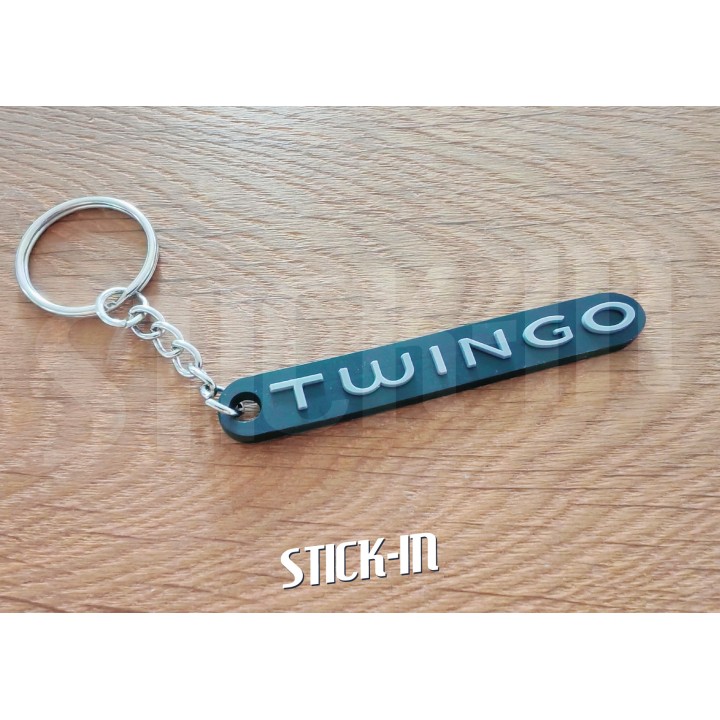 Schlüsselanhänger – Renault Twingo 2 – Kofferraum-Monogramm-Emblem, weiches PVC