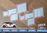 2 Stickers Autocollants Damiers Portes (côtés gauche + droit) Rouge - Renault Megane 3 RS TROPHY-R 275