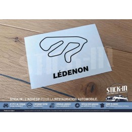 Autocollant Sticker Tracé Circuit Automobile - LÉDENON