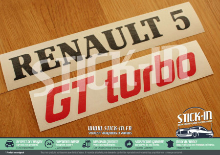 Autocollant Renault exigez la pièce d'origine Super 5 GT Turbo - fr