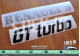 Erneuerung der Logos, Embleme und Monogramme für das Heck des Renault 5 GT Turbo R5 GTT in Silber und Schwarz – Aufkleber