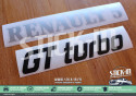 Aufkleber Renovierung Monogramme Renault 5 GT Turbo R5 GTT Grau Silber & Schwarz
