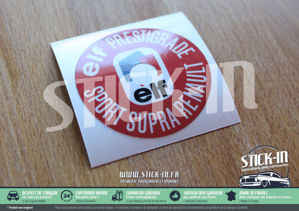 Elf Prestigrade Sport Supra Renault Oil Cap Sticker 4 6 8 12 14 15 16