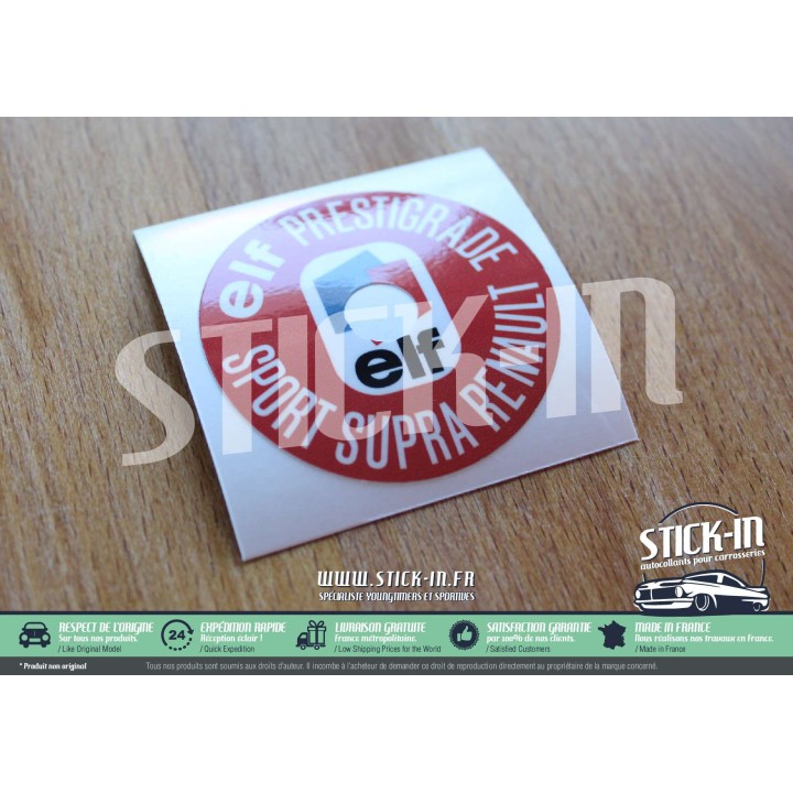 Elf Prestigrade Sport Supra Renault Öldeckelaufkleber 4 6 8 12 14 15 16