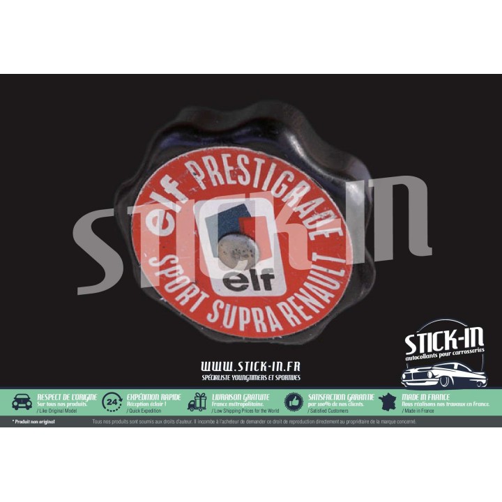 Adesivo tappo olio Elf Prestigrade Sport Supra Renault 4 6 8 12 14 15 16