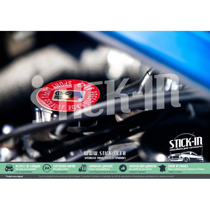 Adesivo tappo olio Elf Prestigrade Sport Supra Renault 4 6 8 12 14 15 16
