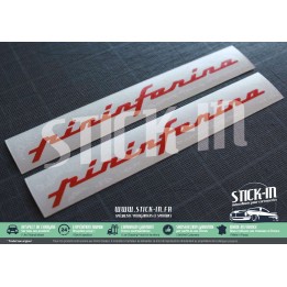 Pegatinas Pininfarina para Peugeot 205 Cabriolet CJ CTI, color rojo.