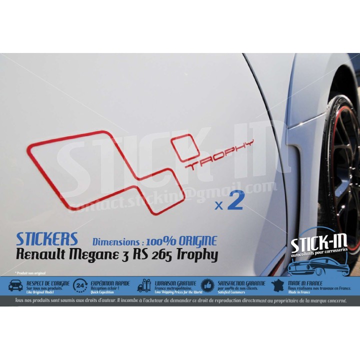 Renault Megane 3 RS TROPHY 265 Türaufkleber