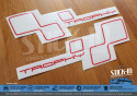 2 Stickers for Doors (Left + Right sides) Red - Renault Megane 3 RS TROPHY 265