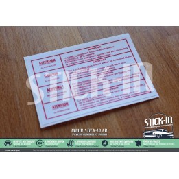 Peugeot 104 204 205 304 305 309 504 604 Alternator Battery Sticker