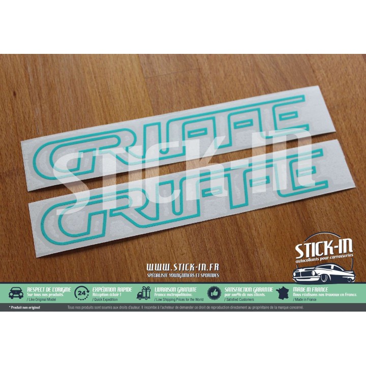 Peugeot 205 GTI Griffe Stickers Monograms Quarter Panel Logo Wheel Trim