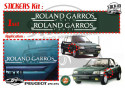 Peugeot 205 Roland Garros Paris Cabriolet Aufkleber Aufkleber