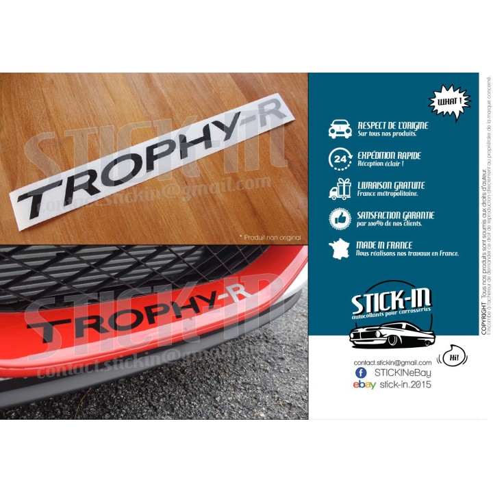 Renault Sport Megane 3 RS TROPHY-R 275 Front Bumper Stickers