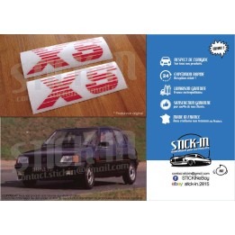 PEUGEOT 205 XS 2 Adesivi Monogrammi Parafanghi anteriori Carrozzeria