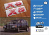 2 adesivi "XS" Adesivi monogramma per parafanghi anteriori - PEUGEOT 205 XS