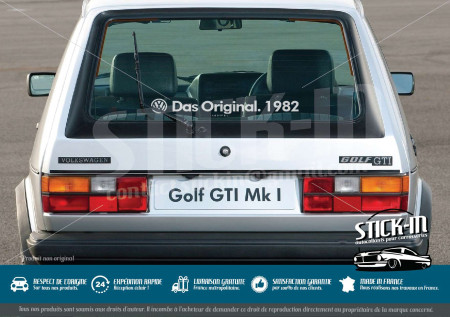 Volkswagen Autocollants Das Original Année Golf GTI
