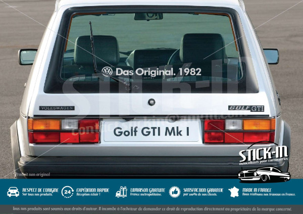 Volkswagen Autocollants Stickers "Das Original.[Année/Year]"Golf GTI Combi Cox Old