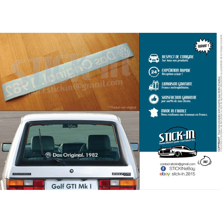Volkswagen Autocollants Stickers "Das Original.[Année/Year]"Golf GTI Combi Cox Old
