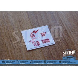 Pegatinas para el caudalímetro del Peugeot 205 GTI 1600 1.6 115 (30/3000)