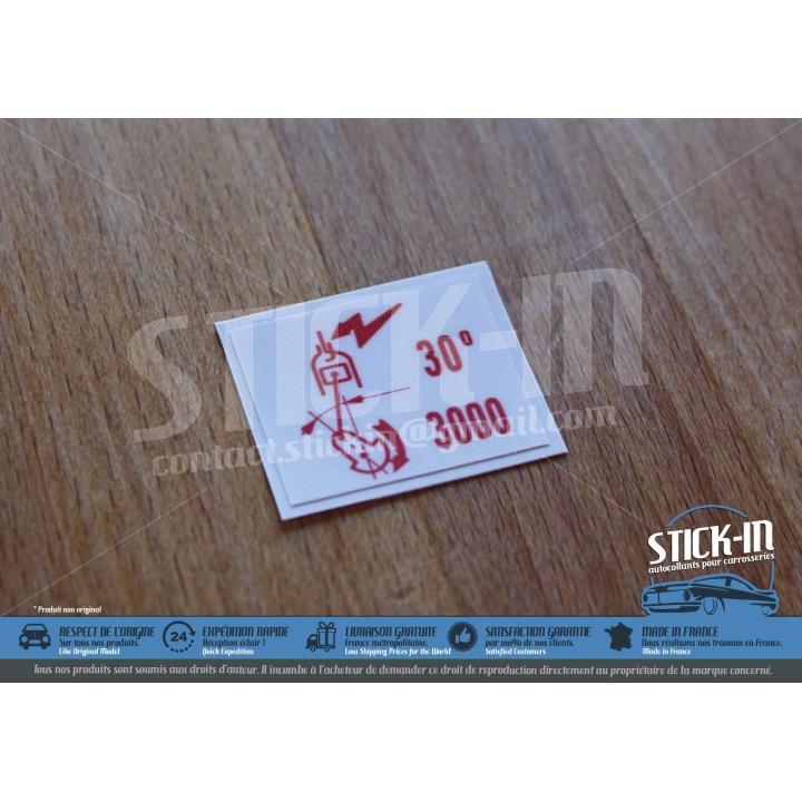 Peugeot 205 GTI 1600 1.6 115 Luftmengenmesser-Aufkleber 30/3000