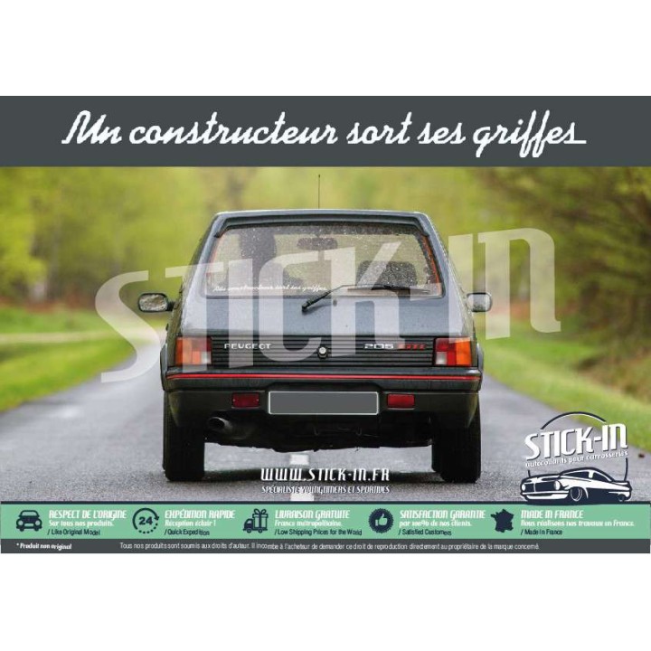 Autocollants Un Constructeur Sort Ses Griffes Peugeot 205 GTI 309