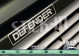 Land Rover Defender 90/110 Motorhauben- und Kühlergrillaufkleber