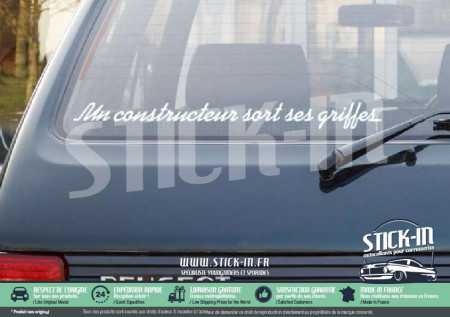 Stickers Un Constructeur Sort Ses Griffes Peugeot 205 Rear Windows