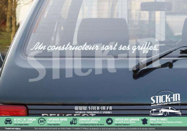 Stickers: A Manufacturer Shows Its Claws - Peugeot 205 Rear Window