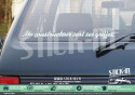 Rear window sticker “Un constructeur sort ses griffes” - Peugeot 205