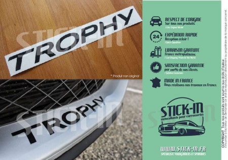 Sticker Megane 3 RS TROPHY 265 275 Bumper Renault Sport