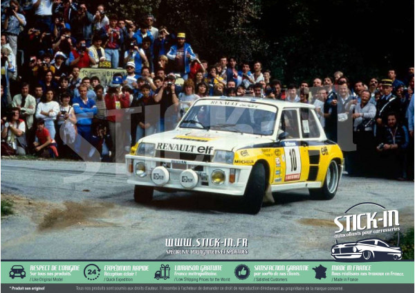 Aufkleber-Dekorationsset für Renault 5 Turbo Tour de Corse Rallye Ragnotti 1983–1984