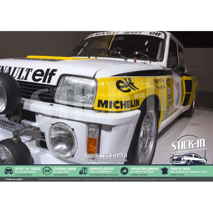 Kit de decoración de pegatinas Renault 5 Turbo Tour de Corse Rallye Ragnotti 1983-1984