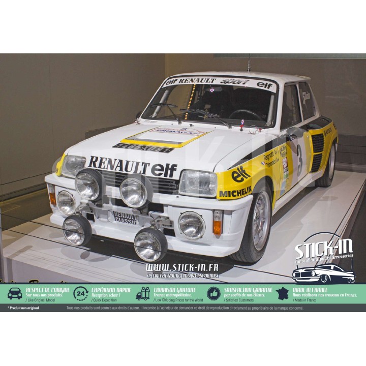 Kit de decoración de pegatinas Renault 5 Turbo Tour de Corse Rallye Ragnotti 1983-1984