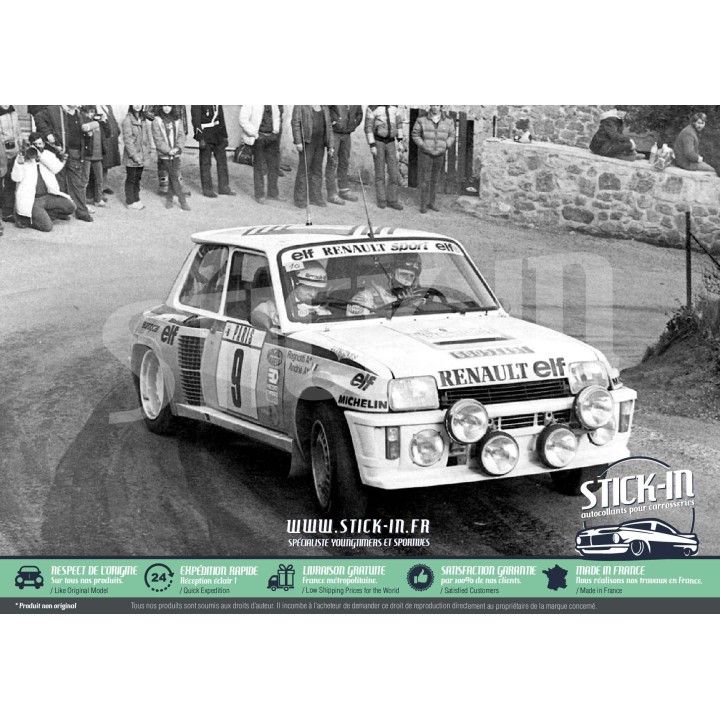 Renault 5 Turbo Tour de Corse Rallye Ragnotti 1983-1984 Sticker Decoration Kit