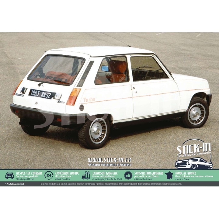 Aufkleber Renault 5 Alpine Turbo 1982 1983 1984 Karosserieentlackung
