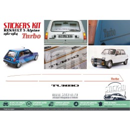adesivi adesivi Renault 5 Alpine Turbo 1982 1983 1984 carrozzeria sverniciatura