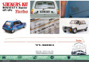 Stickers Renault 5 Alpine "Turbo" 1982-1984 decals