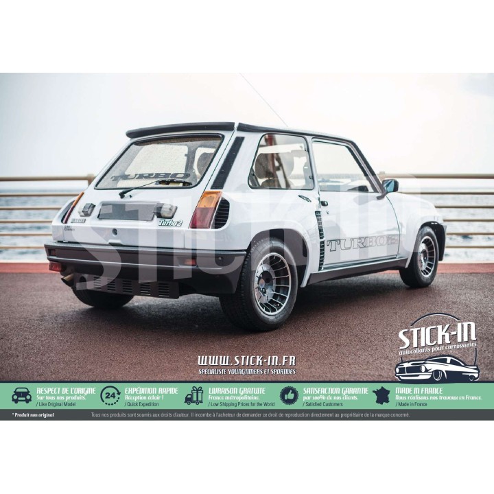 Pegatina TURBO para la luneta trasera del Renault 5 Alpine R5 Maxi 2
