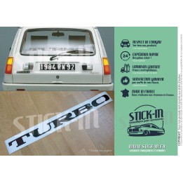 TURBO-Aufkleber für Renault 5 Alpine R5 Maxi 2 Heckscheibe