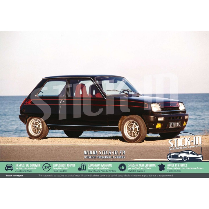 autocollants stickers Renault 5 Alpine 1976 1977 1978 1979 1980
