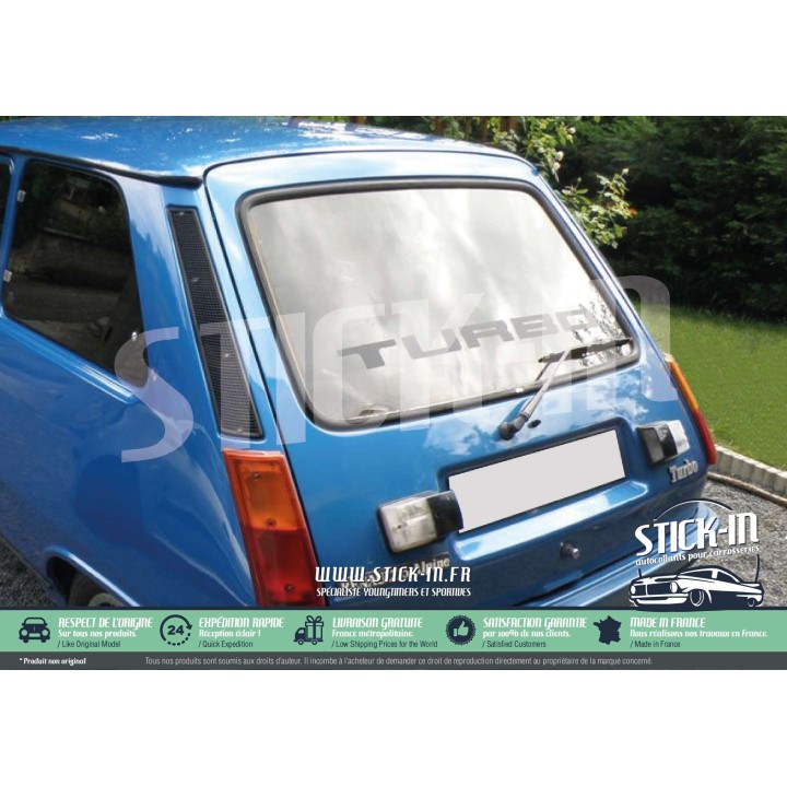 TURBO-Aufkleber für Renault 5 Turbo Alpine Heckscheibe