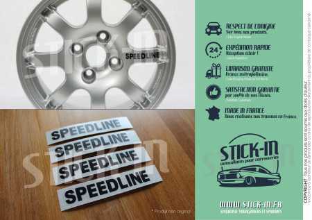 4 adesivi per cerchi Speedline Peugeot PTS 205 309 GTi 106 306